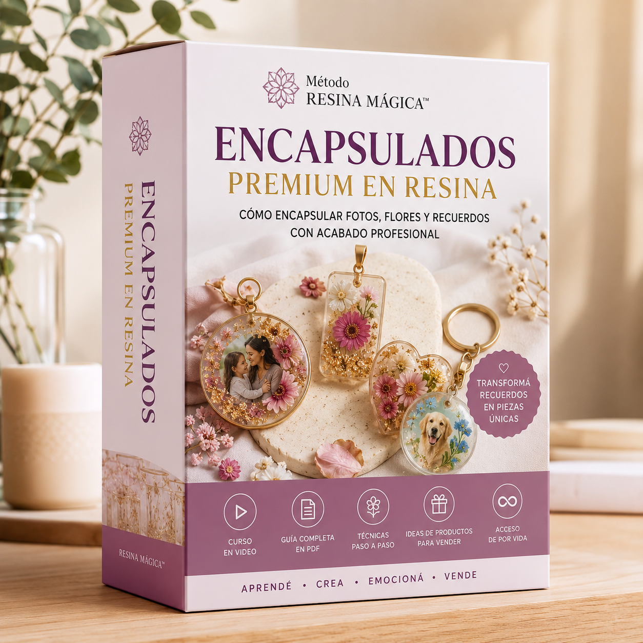 Encapsulados Premium en Resina: Fotos y Recuerdos Guías + Videos